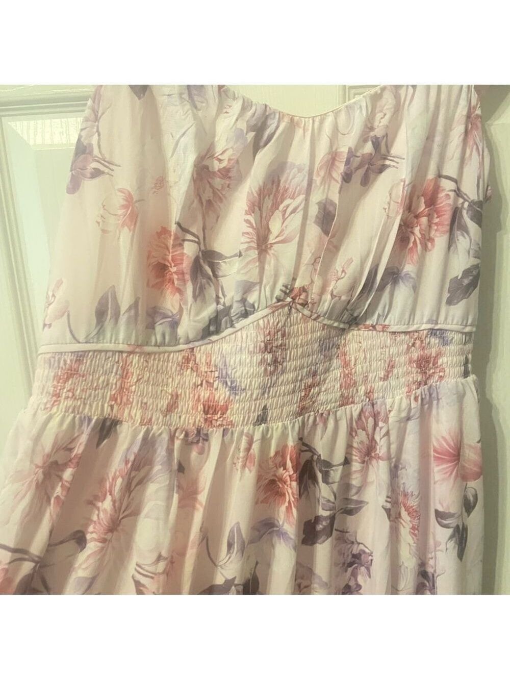 Grace Karin Floral Maxi Dress Pink Purple Extra Large - Picture 6 of 7